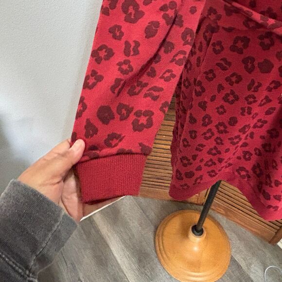 Eloquii Elements Puff Sleeve Leopard Print Sweatshirt Dress Belted Size 22/24 - Picture 12 of 15